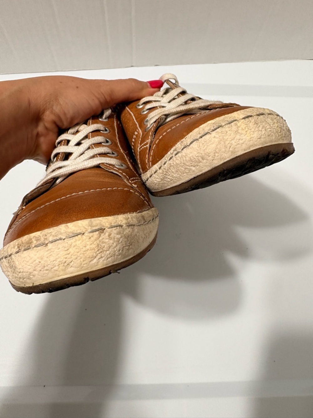 Josef Seibel Woman’s Caspian Leather Comfort Shoes Sneakers in Camel EU 38 - Picture 5 of 12